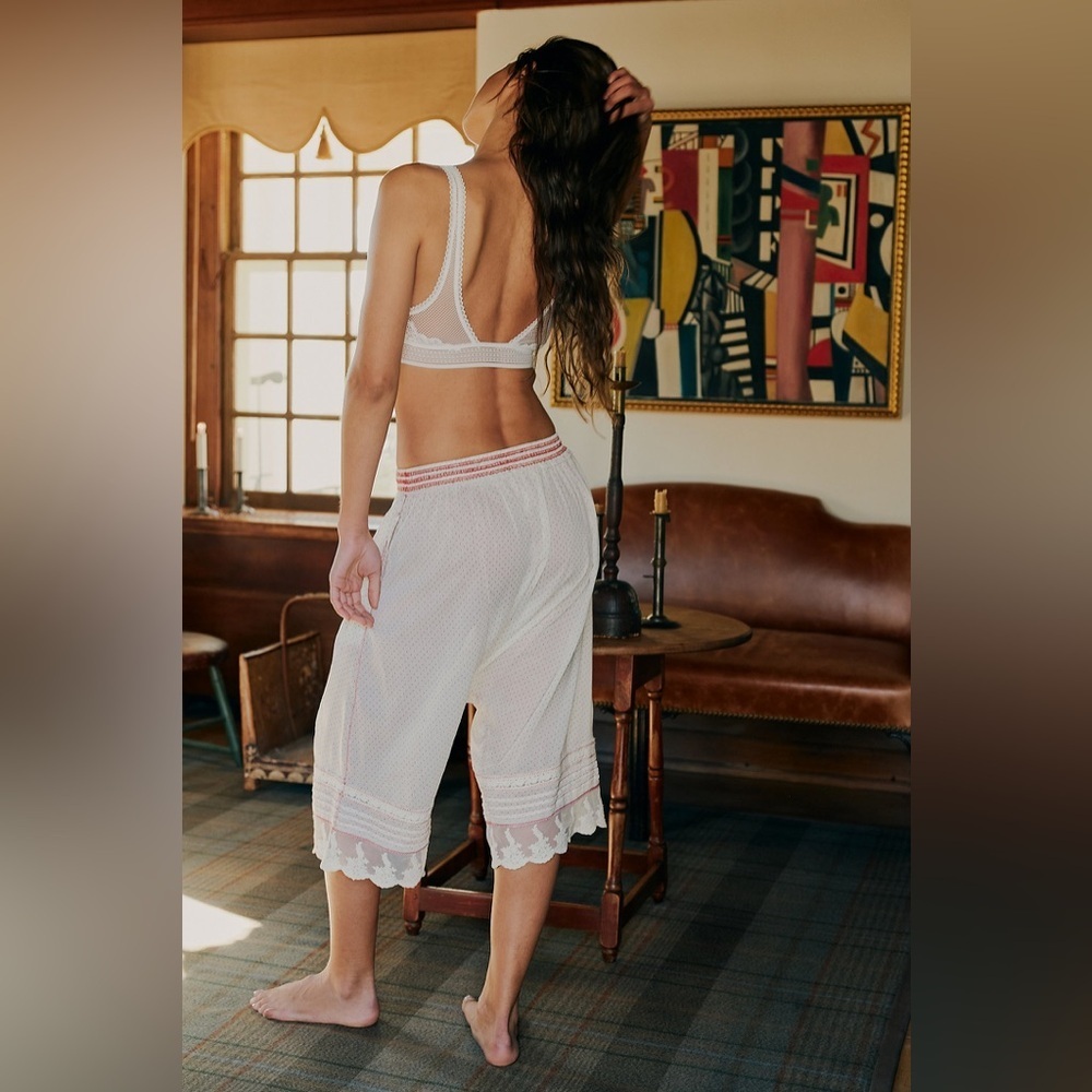 New! Free People Endless Afternoon Bloomers Swiss Dot Embroidered Lace Harem 🌹 M - Picture 10 of 16